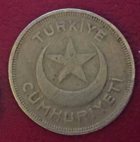 1940  GÜMÜŞ 5 KURUŞ ESKİ PARA