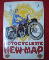 NEW - MAP MOTOCYCLETTE MARQUE 1997  MADE BY METAL ARTS B.V. REKLAM TENEKE TABELA