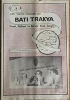 BATI TRAKYA TÜRKÜNÜN SESİ BATI TRAKYA SİYASİ,TÜRKÇE AYLIK DERGİ SAYI 222