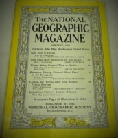 THE NATIONAL GEOGRAPHIC MAGAZINE JANUARY  1958 YILI AMERİKAN BASKI DERGİ