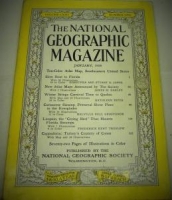 THE NATIONAL GEOGRAPHIC MAGAZINE JANUARY  1958 YILI AMERİKAN BASKI DERGİ