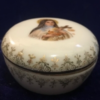 FIRANSIZ  KAPAKLI PORSELEN  LİMOGES MUCEVHER KABI