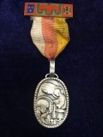 MEDAL CENTRE PELERİNAGE  DU ROZAIRE A NOTRE DAME  DE LOURDEZ DİNİ KUTSAL MADALYA MEYREM İSA KUTSAL TESBİH  GÜMÜŞ MADALYA