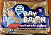 BAY BALON DAMLA SAKIZLI KARTON KUTUSUNDA AÇILMAMIŞ 100 ADET ŞEKERSİZ ÇİKLET