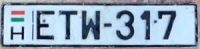 İTALYA OTO PLAKA H-ETM 317 TRAFİKDE KULLANILMIŞ METAL ORJİNAL ARAÇ PLAKASI