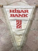 HİSAR BANK REKLAM BEZ ÜÇGEN BAYRAK