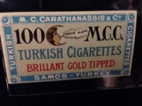 SİGARA KAGITI MC. CARATHASSIS &.C 100. M.C.C. TURKISH CIGARETTES.