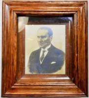 MUSTAFA KEMAL ATATÜRK AHŞAP PASPARTU ÖZEL SÜPER ÇERÇEVE