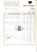 1967  İSTANBULDA  ENDER TİCARET KESİLMİŞ  27.25 LİRALIK FATURA