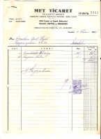 1967 İSTANBULDA NET TİÇARET  KESİLMİŞ 210 LİRALIK  FATURA