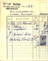 1967 İSTANBULDA İSMAEL DARSA KESİLMİŞ 20.70 LİRALIK FATURA