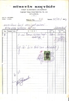 1967 İSTANBULDA HÜSEYİN COKYİĞİT MATBAA  KESİLMİŞ 2090 LİRALIK  FATURA