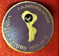 LİONS CLUP YAKA ROZET ORJİNAL GAZİOSMANPAŞA LIONESS KULÜBÜ 1987-88 D