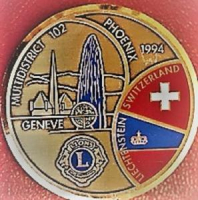 LİONS KÜLÜP RÖZET GENEVE LIONS MULTIDISTRICT 102 PHOENIX 1994 SWITZERLAND LIECHTENSTEIN