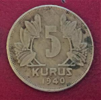 5 KURUŞ ESKİ PARA