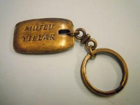 BRONZ MUTLU YILLAR YENİ YIL METAL ANAHTARLIK