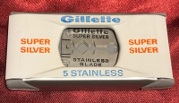 SUPER SİLVER GİLLETTE BLADES 7 STAINLESS ENGLAND METAL JİLET KUTU