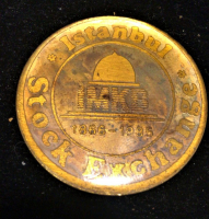 istanbul imkb stock exchange 1866 1985 anısına metal  polikarbon rozet