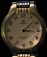 MOMENTUS JAPAN 3 ATM 22 K GOLD PLATED QUARTZ SAAT