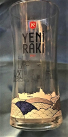 YENİ RAKI 1937 İSTANBUL RESİMLİ CAM RAKI BARDAGI ORJİNAL