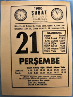 1981 MAYIS 29 CUMA GÜNÜNE AİT TAKVİM YAPRAGI