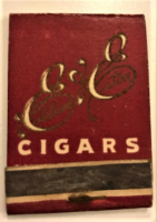 E E CIGARS PURO REKLAMLI KARTON KİBRİT