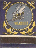 USA  NAVAL SEABEES AMERİKA DENİZ ASKERİ KARTON KİBRİT