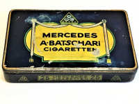 1920 MERCEDES A. BATSCHARI CIGARETTEN TENEKE SIGARA KUTU