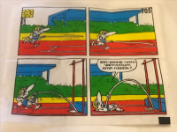 TİPİTİP SAKIZ VE CİKLET İÇERSİNDEN CIKAN YAĞLI KAGIT TÜRÜNDE RENKLİ TİFDRUK BASKI İLE KONULU MİZANSEN KARİKATÜR