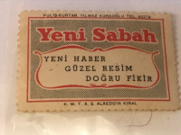 YENİ SABAH  YENİ HABER GÜZEL RESİM DOGRU FİKİR  43 X 23 MM VİNYET PUL