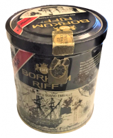 BORKUM RIFF TIN VINTAGE PIPE TOBACCO WHISKEY BANDROL ETİKETLİ BOŞ TENEKE PİPO TUTUNU TENEKE KUTU