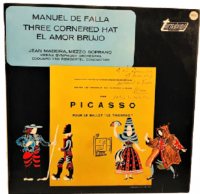 PICASSO MANUEL DE FALLA THREE CORNERED HAT EL AMOR BRUJO 33 LP PLAK ORJİNAL BASKI