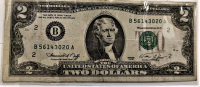 AMERİKA USA 1976 YIL BASIMI 2 DOLLAR ÇOK TEMİZ KAĞIT PARA SERİ NO B 56143020 A