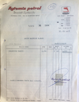 1978 TARİHLİ AYTEMİZ PETROL İSMAİL AYTEMİZ TARAFINDAN KESİLMİŞ FATURA