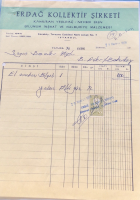 1978 ERDAĞ KOLLEKTİF ŞİRKETİ TARAFINDAN KESİLMİŞ FATURA