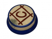 1920 AVRUPA  ÜZERİ  İNSİYALLİ MAVİ KREM KIRMIZI RENKLERDE SERAMİK MASA ÜZERİ KAĞIT AĞIRLIĞI