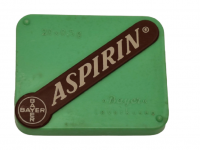 1960 BAYER LEVERKUSEN ASPIRIN İLAÇ KUTUSU CEPDE TAŞINAN