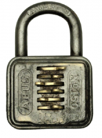 VİNTAGE ABUS COMBİ NO 150 / 40 MM D.B.P-DBGM GERMANY KOMBİNASYONLU  ŞİFRELİ CELİK ASMA KİLİT