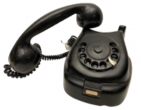 1964 ÜRETİMİ SİYAH BAKALİT ÇEVİRMELİ ANALOK MEKANİK TELEFON