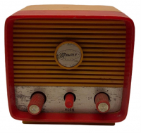 1980 VİNTAGE MANBLE BİCYCY FANC RADİO 456-E  KIRMIZI KREM FM BANT RADYO ARVİN BİCYCLE RADIO MODEL 51Y23