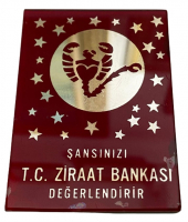 T.C. ZİRAAT BANKASI SANŞINIZI T.C. ZİRAAT BANKASI DEĞERLENDİRİR YAZILI HEDİYE CAM AYNA BURC AKREP