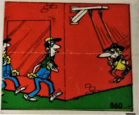 TİPİTİP SAKIZ VE CİKLET İÇERSİNDEN CIKAN YAĞLI KAGIT TÜRÜNDE RENKLİ TİFDRUK BASKI İLE KONULU MİZANSEN KARİKATÜR