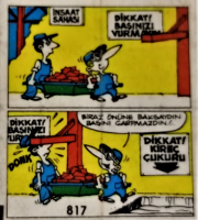 TİPİTİP SAKIZ VE CİKLET İÇERSİNDEN CIKAN YAĞLI KAGIT TÜRÜNDE RENKLİ TİFDRUK BASKI İLE KONULU MİZANSEN KARİKATÜR