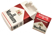 1970 RETRO MARLBORO PORSELEN KÜLLÜK VE MANYETOLU GAZLI ÇAKMAK  TAM TAKIM SIGARA PAKEDİ FORMUNDA