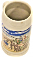 1977 RASTAL GERMAN BEER STEIN GRENZHAUSEN TANKART ÜZERİ RESİMLİ KULPLU KUPA  0,5L