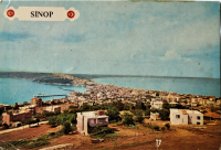 SİNOP  KARTPOSTAL RENKLİ OFSET BASKI POSTADAN GECMİŞ ARKASI YAZILI