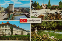 1970 ESKİŞEHİR ŞEHİRDEN PARCALI GÖRÜNÜŞ OFSET BASKI POSTADAN GECMİŞ KARTPOSTAL