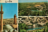 1970 URFA ŞEHİRDEN GÖRÜNÜŞLER RENKİ OFSET BASKI PARCALI KARTPOSTAL