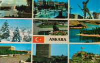 1970 ANKARA PARCALI KARTPOSTAL RENKLİ OFSET BASKI