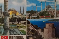 1970 İSTANBUL ŞEHİRDEN MUHTELİP GÖRÜNÜŞLER PARCALI  KARTPOSTAL RENKLİ OFSET BASKI ARKASI YAZILI